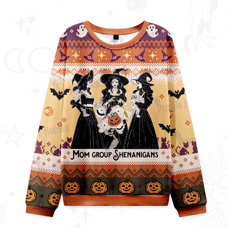Purplehecate Mom Group Shenanigans Ugly Halloween Sweatshirts
