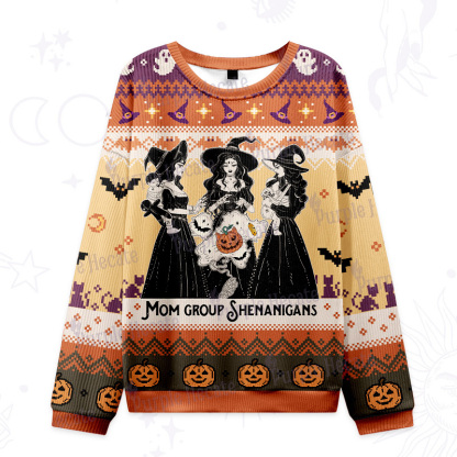 Purplehecate Mom Group Shenanigans Ugly Halloween Sweatshirts