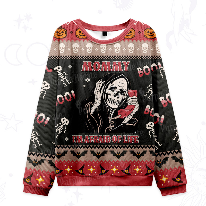 Purplehecate The Mommy I'm Afraid Of Life Ugly Halloween Sweatshirts