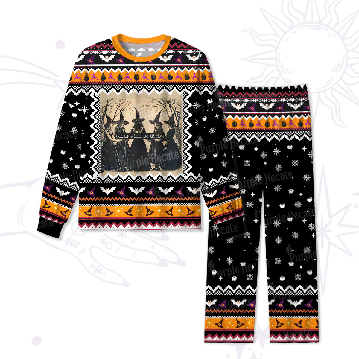 Purplehecate Girls Will Be Girls Witch Halloween Pajamas