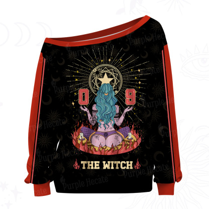 Purplehecate The Witch Off The Shoulder Graphic Jersey