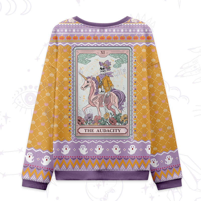 Purplehecate The Audacity Tarot Card Ugly Halloween Sweatshirts
