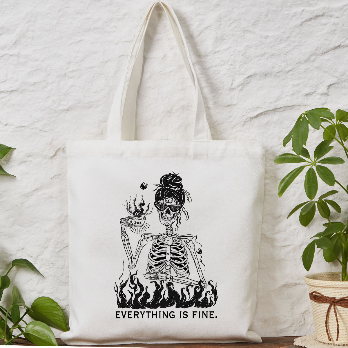 Purplehecate Everything Is Fine Tote Bag