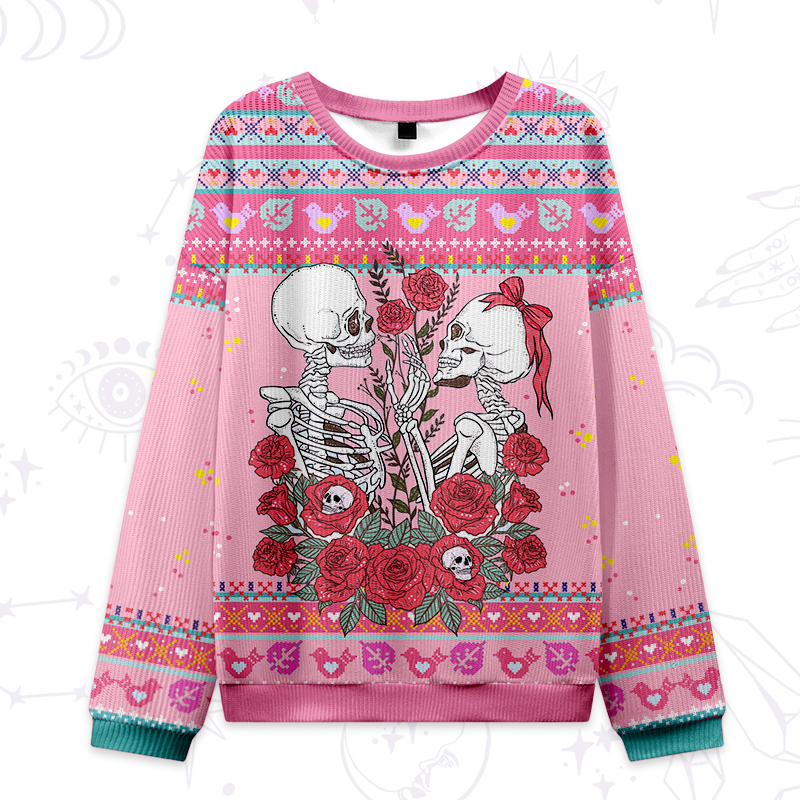 Purplehecate The Lovers Skeleton Tarot Valentine Sweatshirt