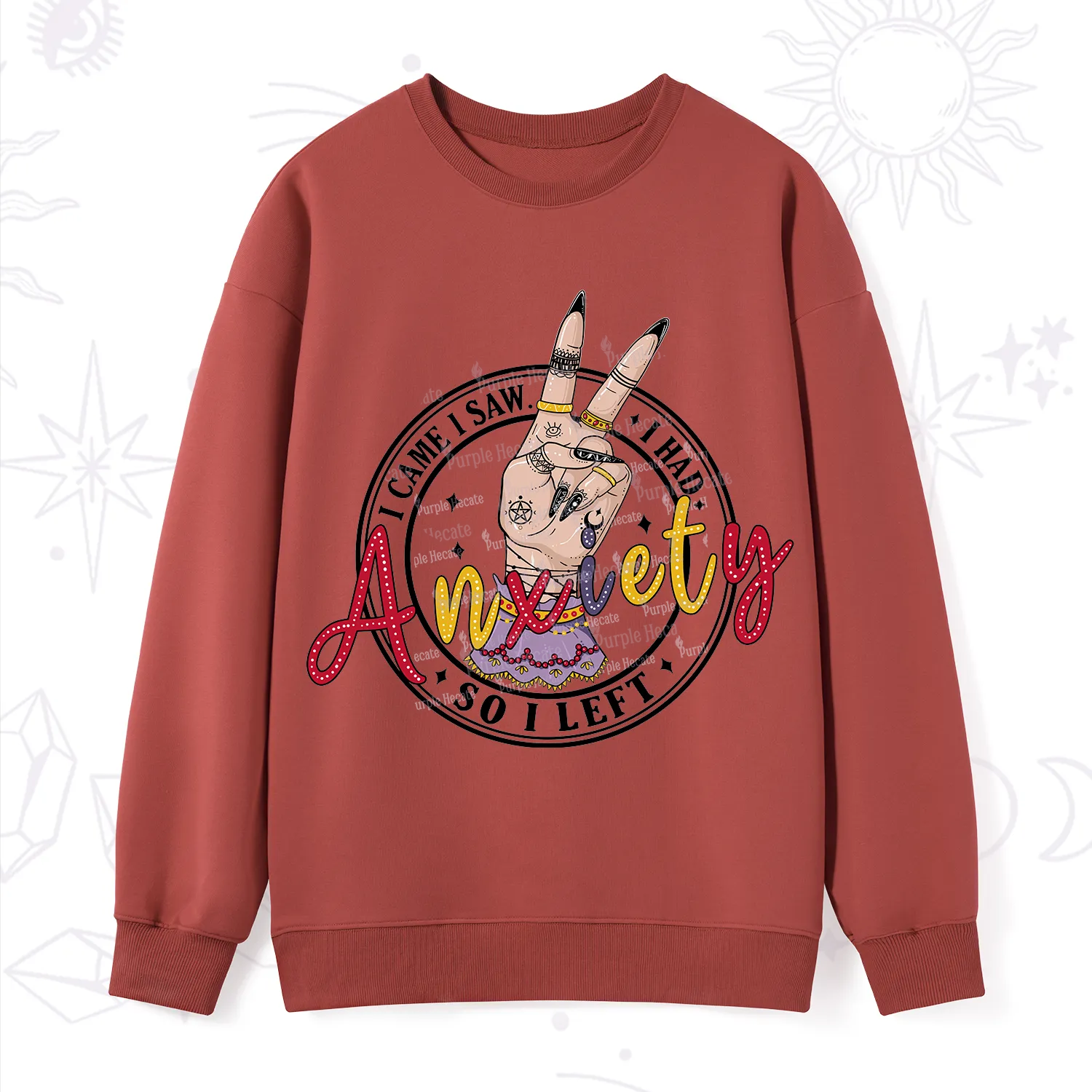 Purplehecate I Had Anxiety So I Left Sweatshirt