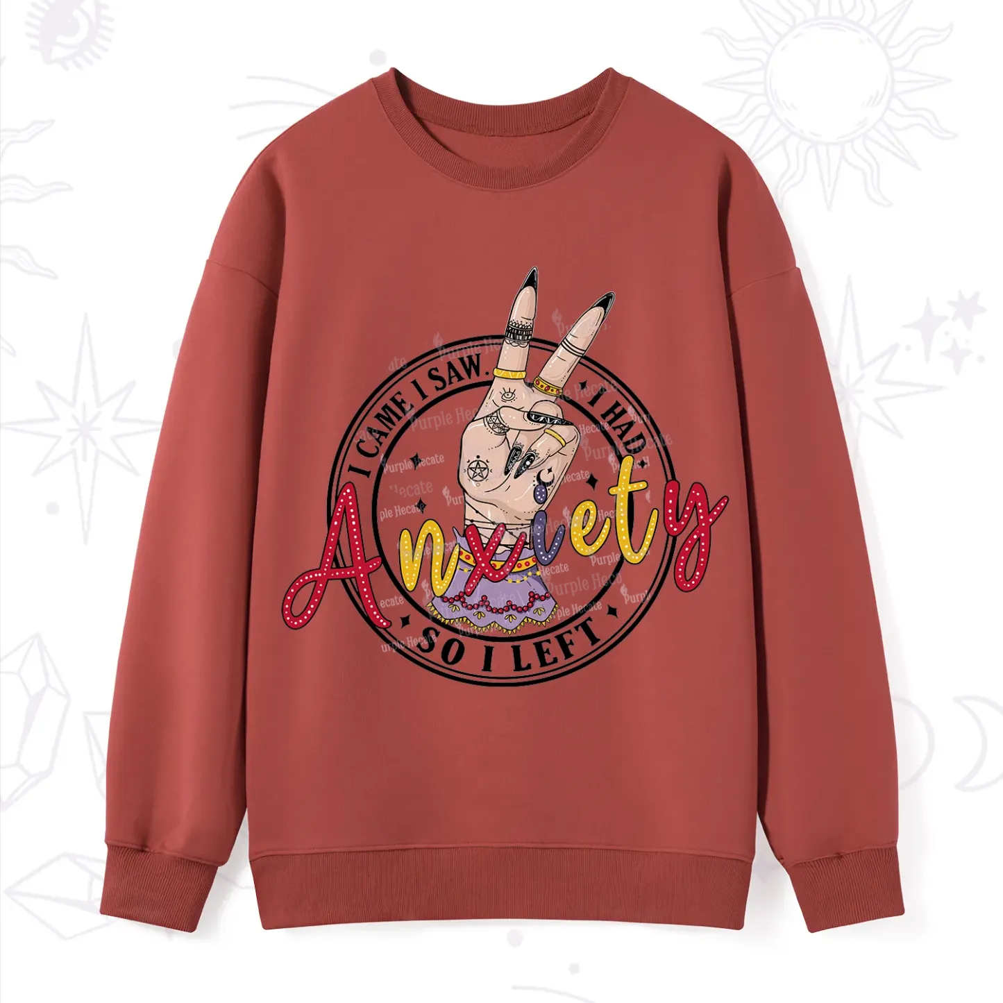Purplehecate I Had Anxiety So I Left Sweatshirt