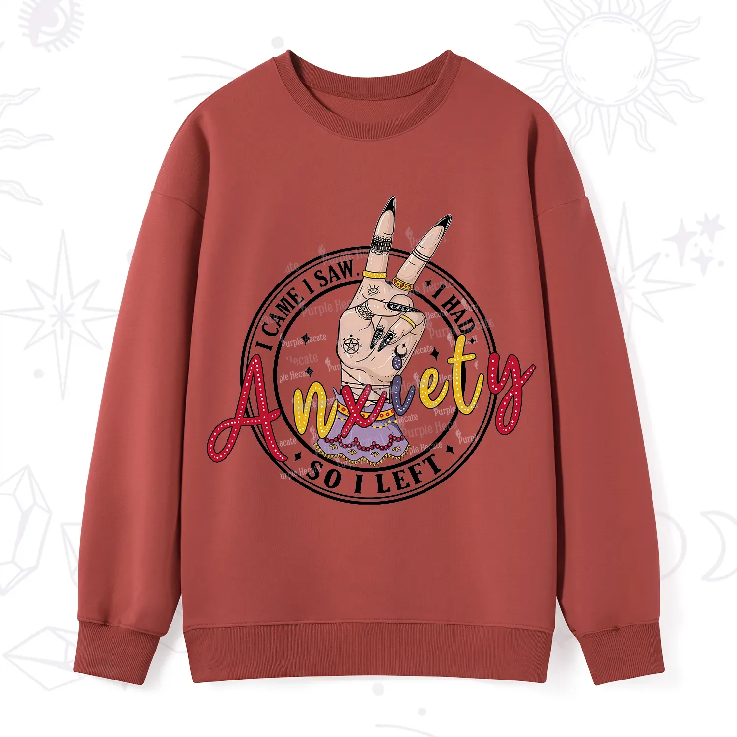 Purplehecate I Had Anxiety So I Left Sweatshirt