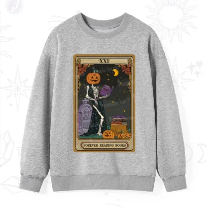 Purplehecate The Forever Reading Books Tarot Halloween Sweatshirt