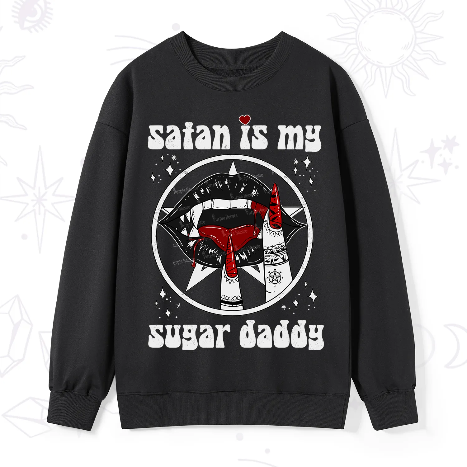 Purplehecate Satan Is My Sugar Daddy Sweatshirt