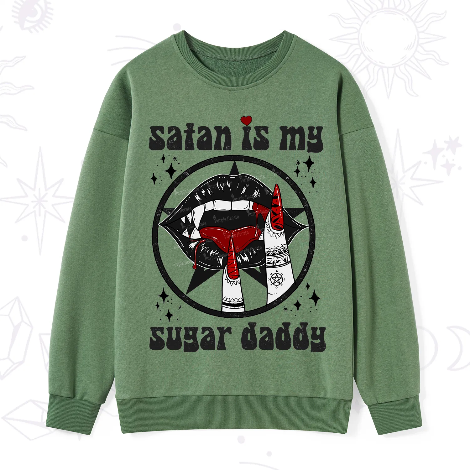 Purplehecate Satan Is My Sugar Daddy Sweatshirt