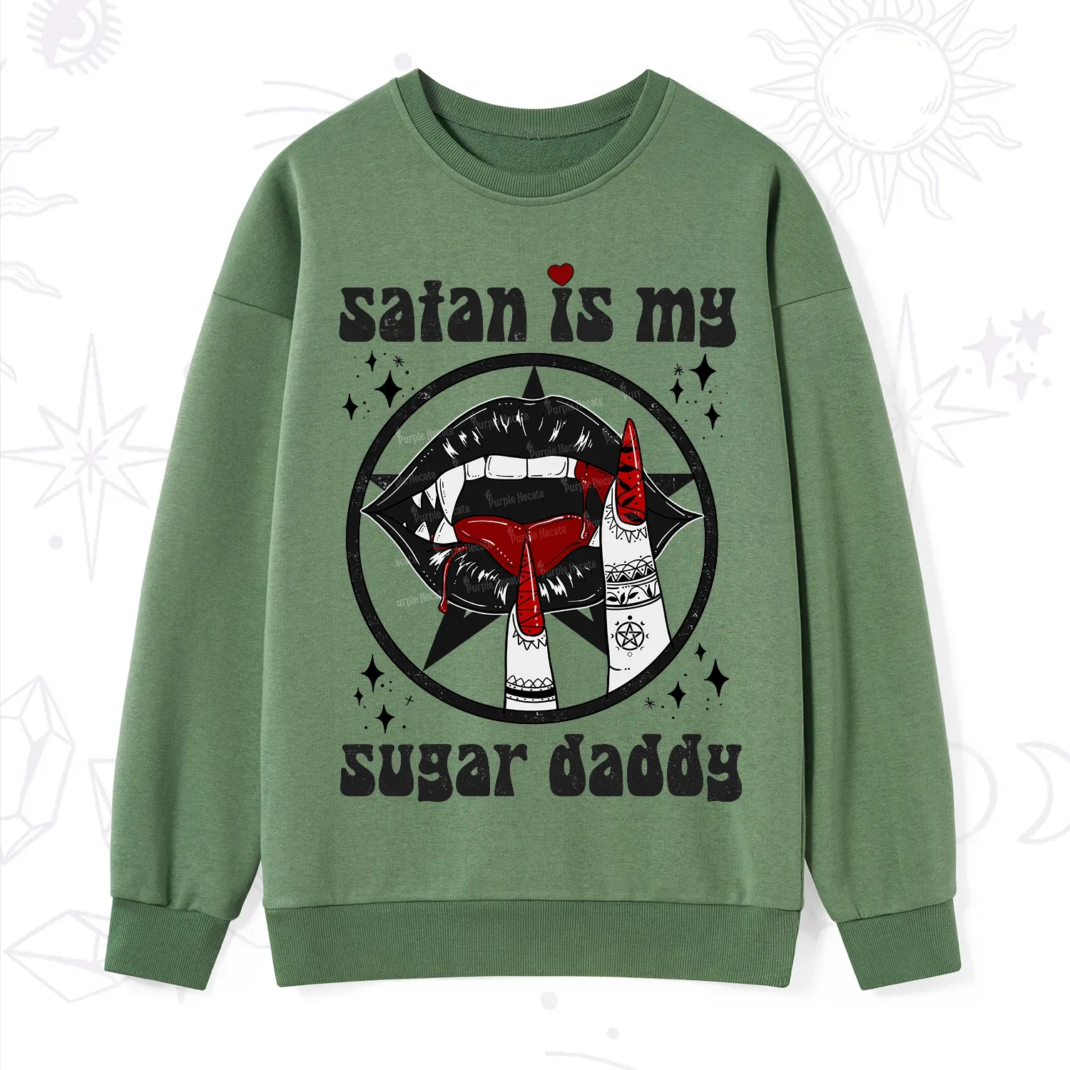 Purplehecate Satan Is My Sugar Daddy Sweatshirt