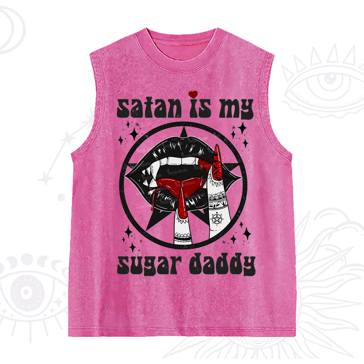 Purplehecate Satan Is My Sugar Daddy Washed Tank