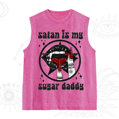 Purplehecate Satan Is My Sugar Daddy Washed Tank