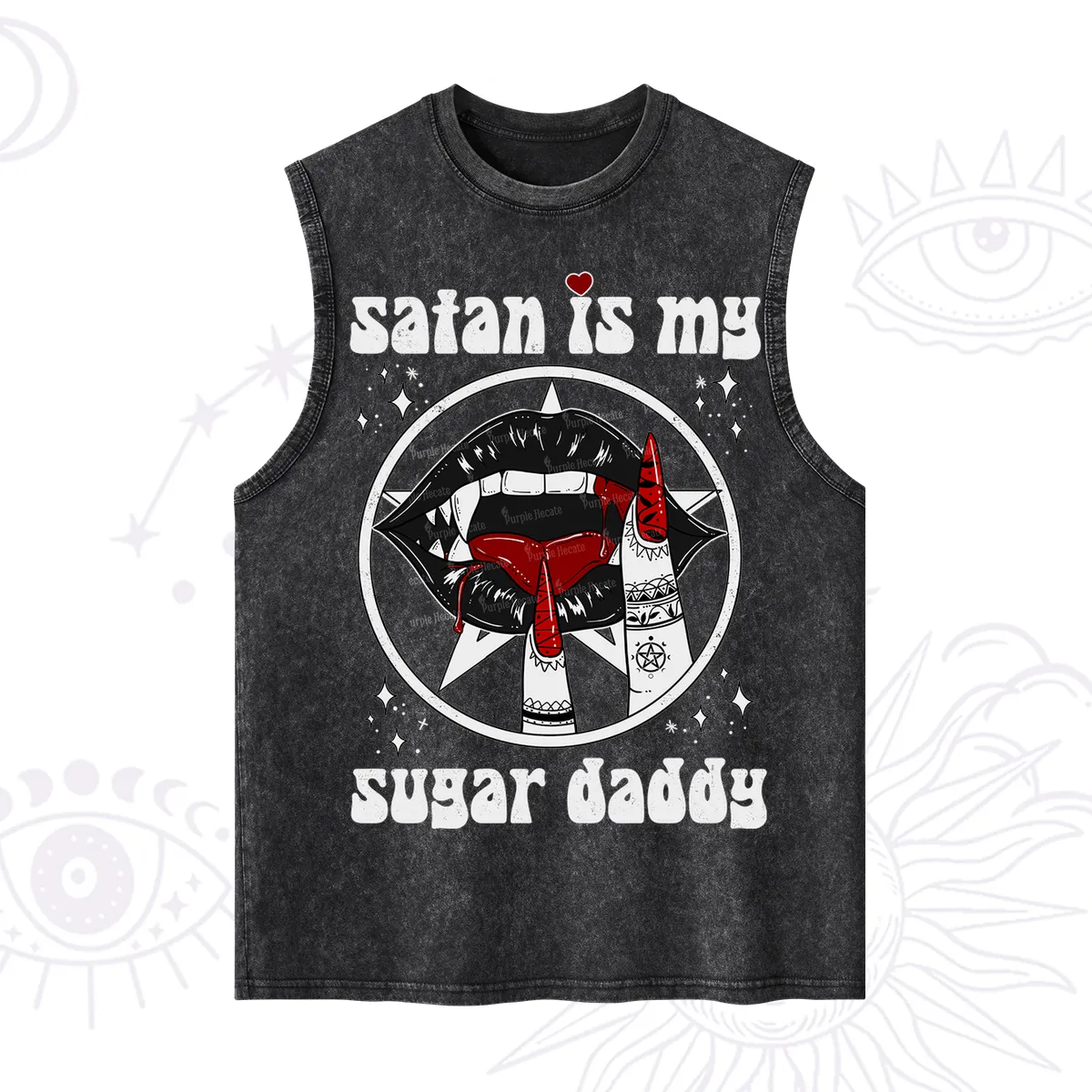 Purplehecate Satan Is My Sugar Daddy Washed Tank