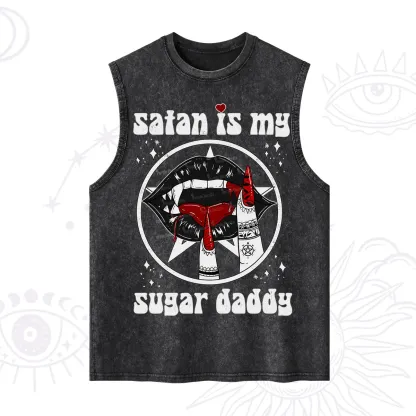 Purplehecate Satan Is My Sugar Daddy Washed Tank