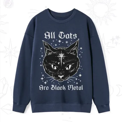 Purplehecate All Cats Are Black Metal Sweatshirt