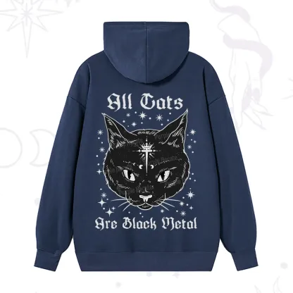 Purplehecate All Cats Are Black Metal Hoodie