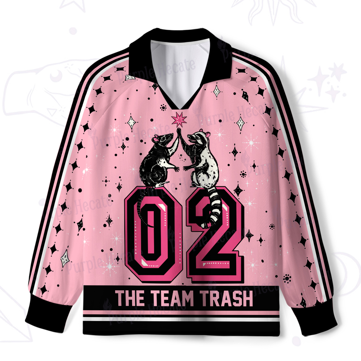 Purplehecate The Team Trash Tarot Long Sleeve Jersey Shirt