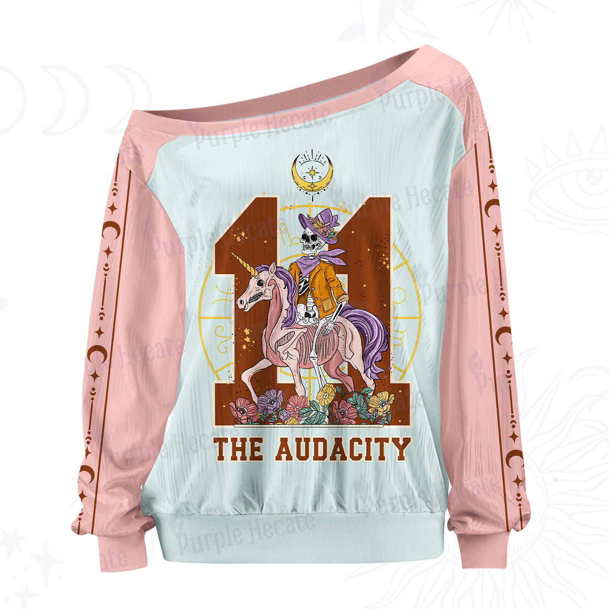 Purplehecate The Audacity Off The Shoulder Graphic Jersey
