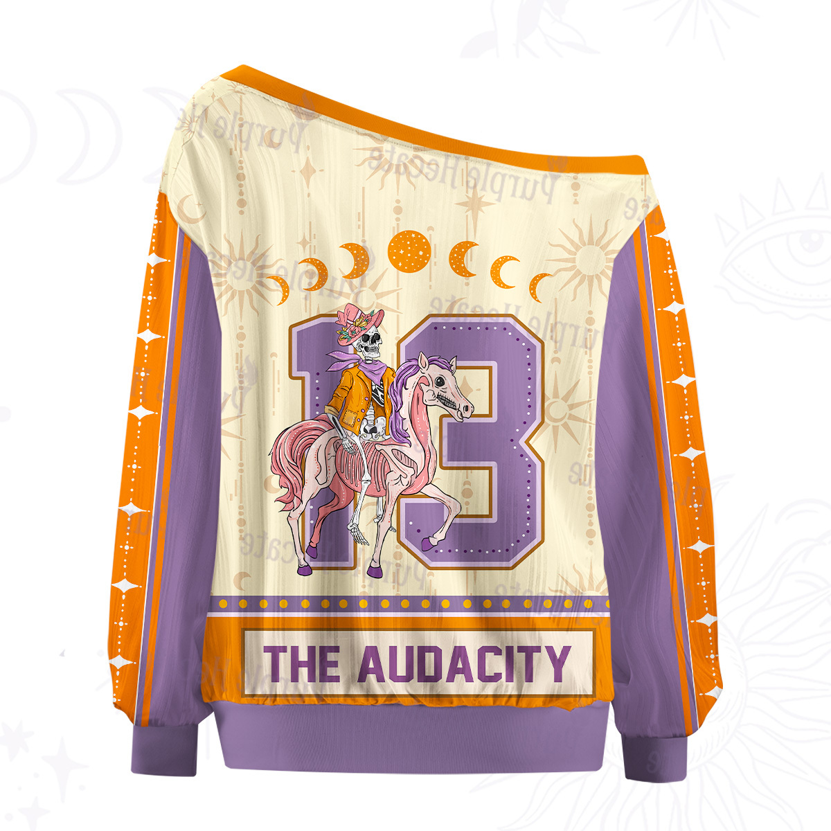 Purplehecate Unicorn The Audacity Off The Shoulder Graphic Jersey