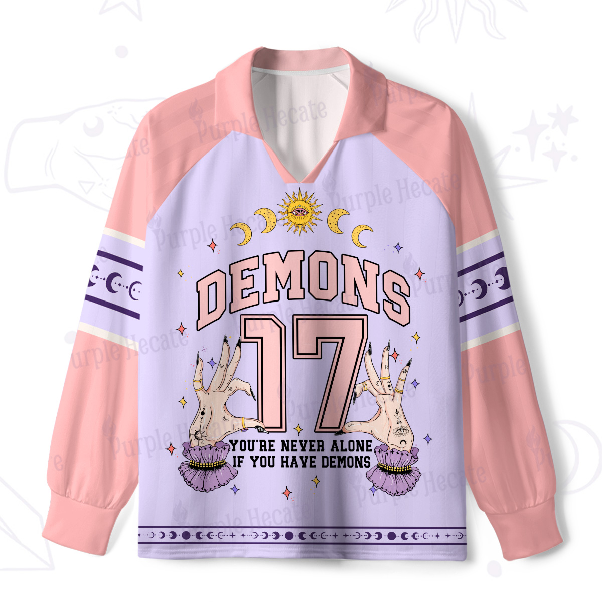 Purplehecate Celestial Demons 17 Long Sleeve Jersey Shirt
