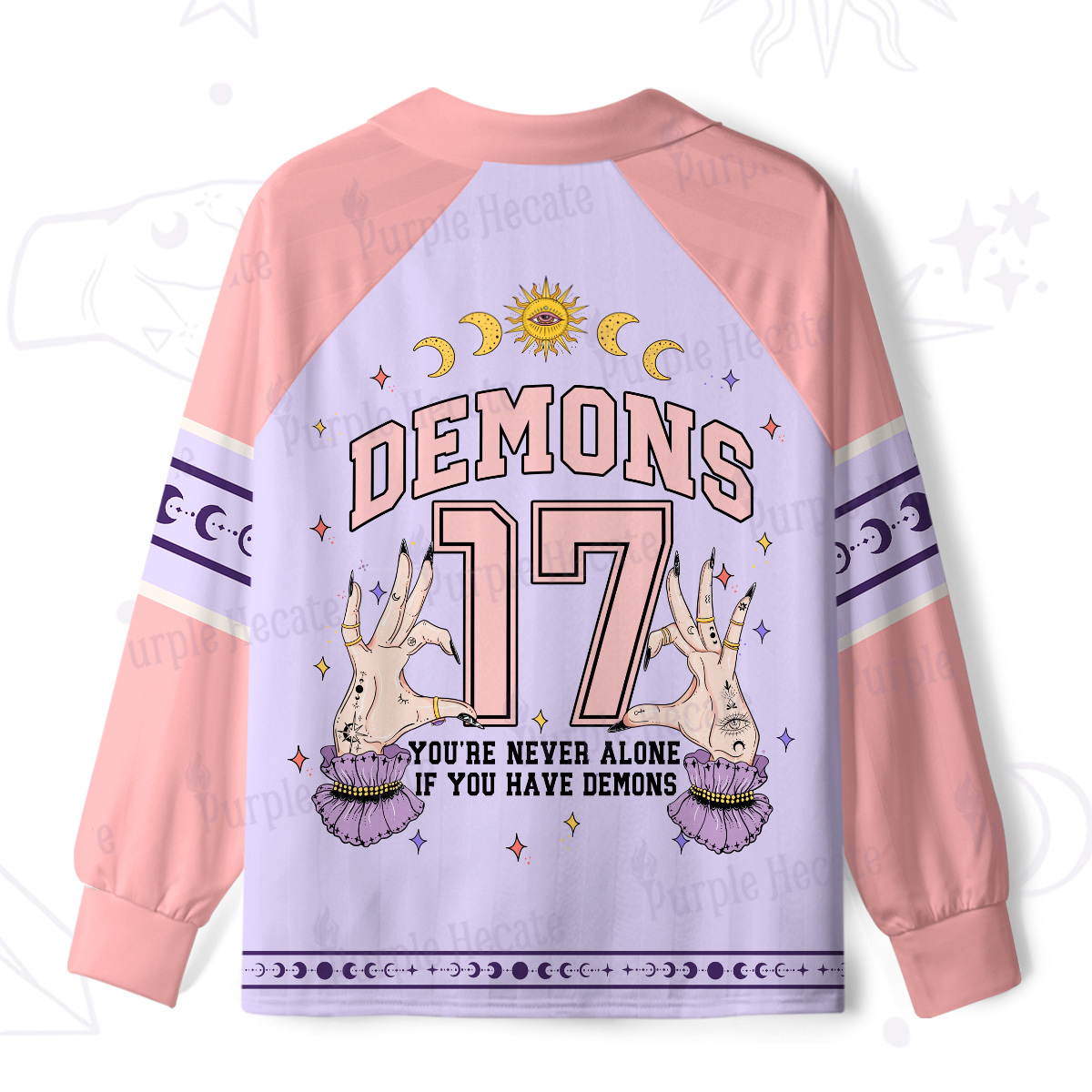 Purplehecate Celestial Demons 17 Long Sleeve Jersey Shirt