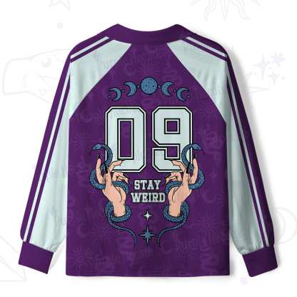Purplehecate Stay Weird Long Sleeve Jersey Shirt