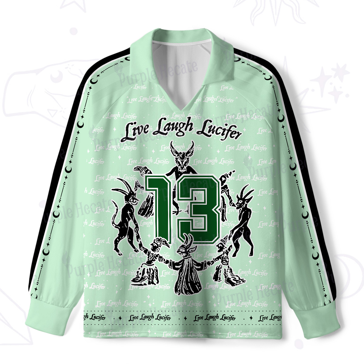 Purplehecate Live Laugh Lucifer Long Sleeve Jersey Shirt