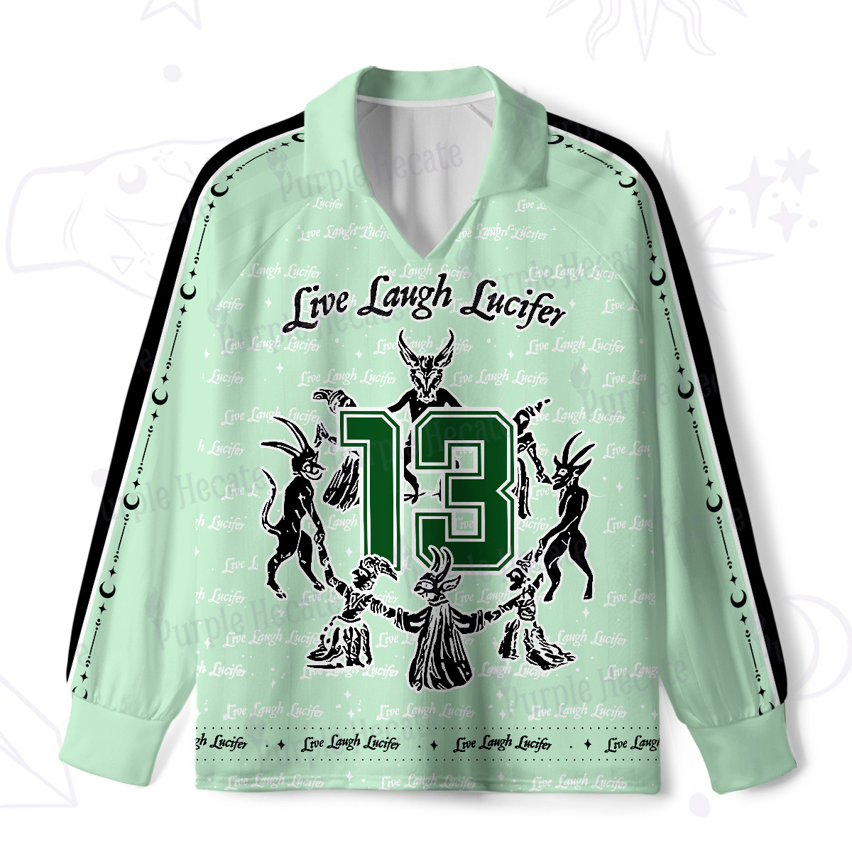 Purplehecate Live Laugh Lucifer Long Sleeve Jersey Shirt