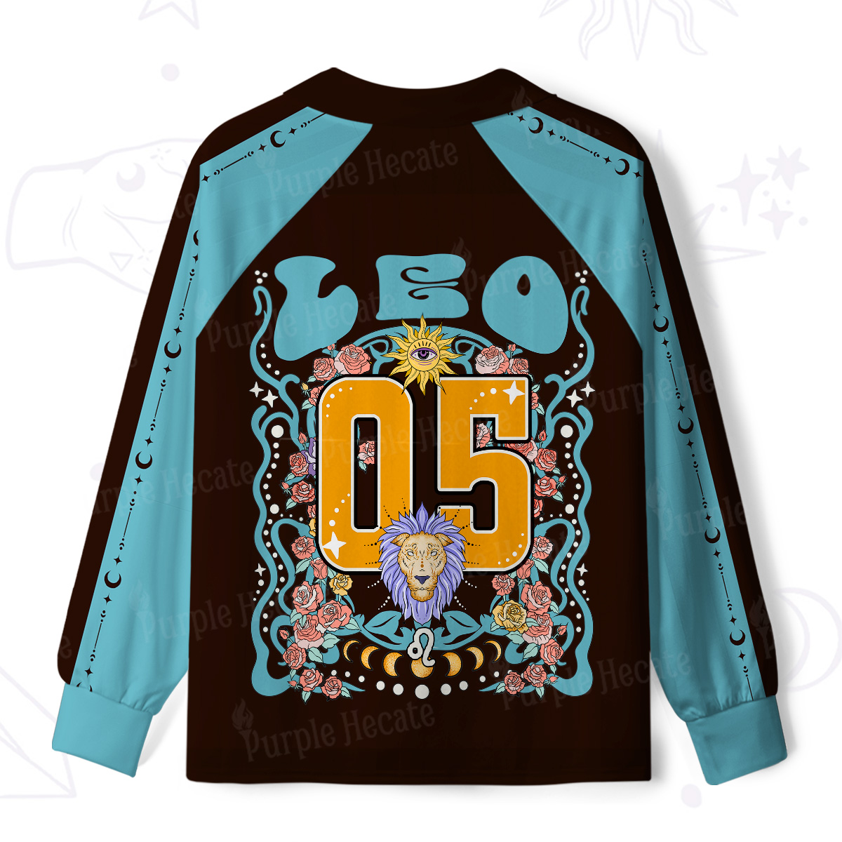 Purplehecate Leo Spirit Zodiac Long Sleeve Jersey Shirt