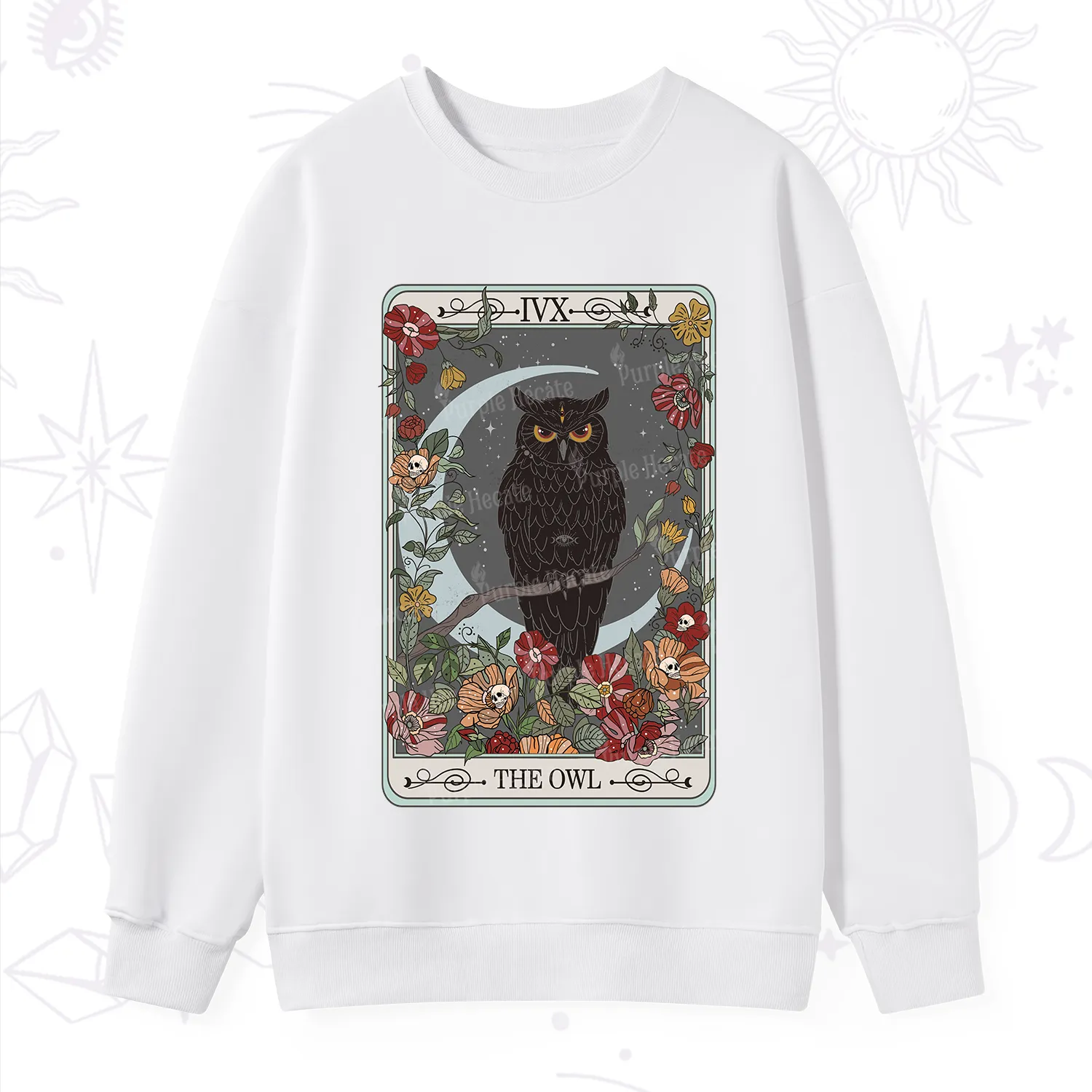 Purplehecate The Owl Tarot Sweatshirt