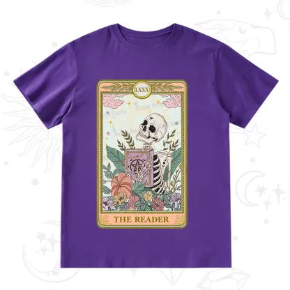 Purplehecate The Reader Occult Tarot Skeleton T-Shirt