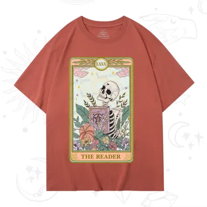 Purplehecate The Reader Occult Tarot Skeleton T-Shirt