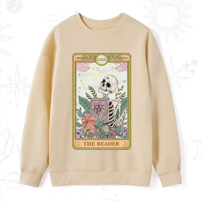 Purplehecate The Reader Occult Tarot Skeleton Sweatshirt