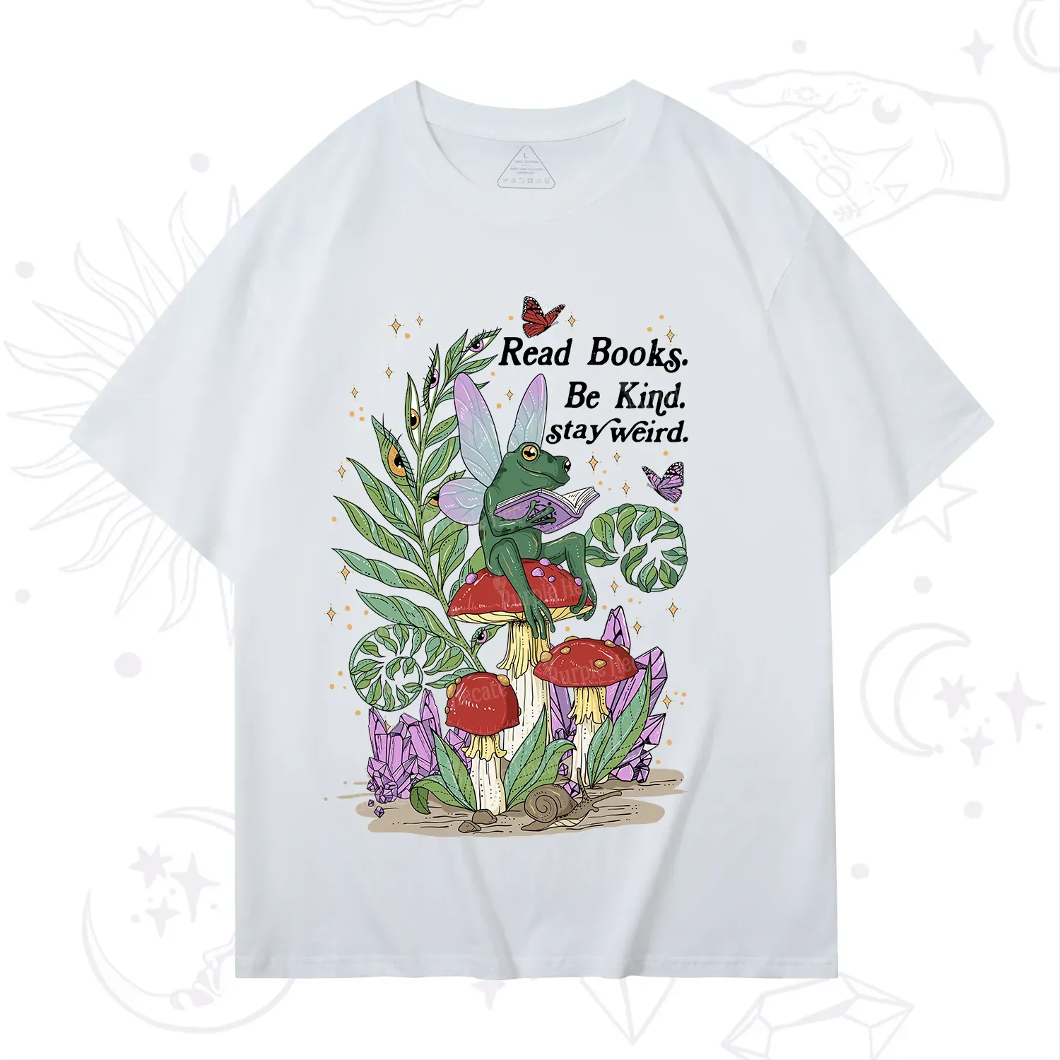 Purplehecate Read Books Be Kind Stay Weird T-Shirt