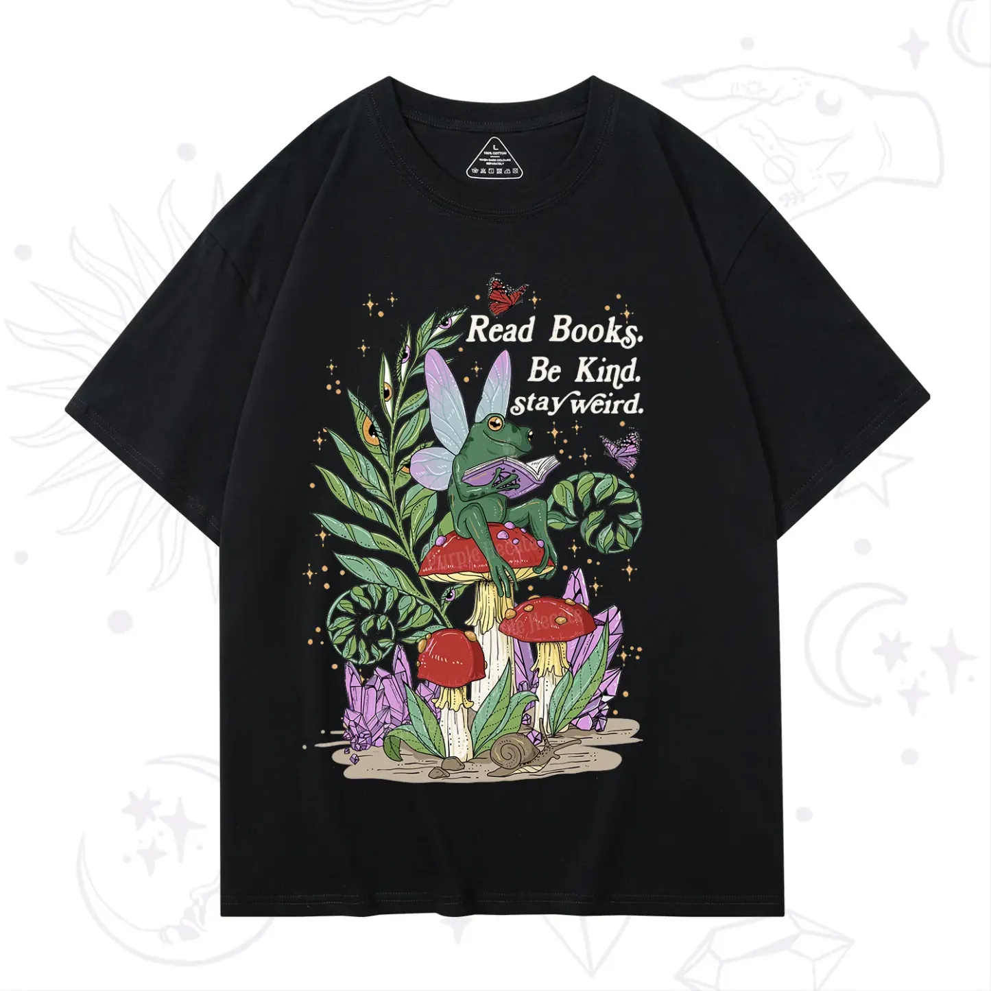 Purplehecate Read Books Be Kind Stay Weird T-Shirt