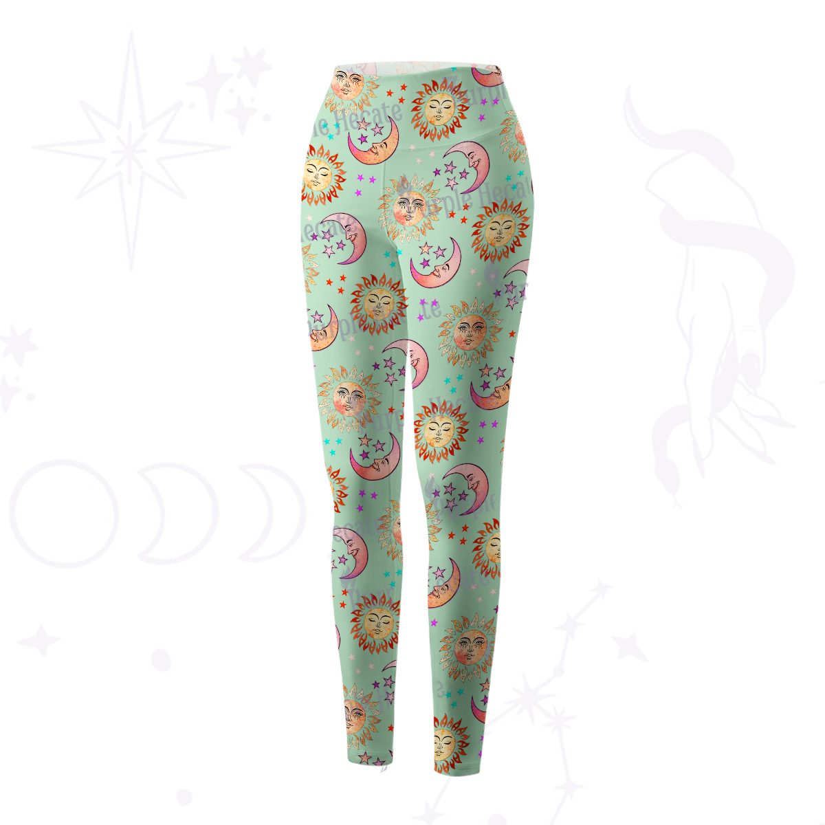Purplehecate Dancing Suns and Lunar Dreams Yoga Pants Yoga Pants