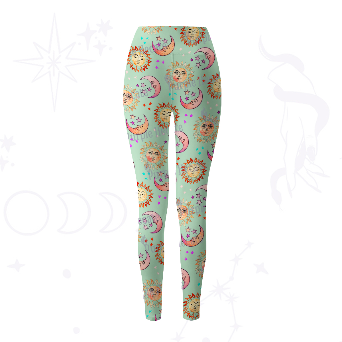 Purplehecate Dancing Suns and Lunar Dreams Yoga Pants Yoga Pants