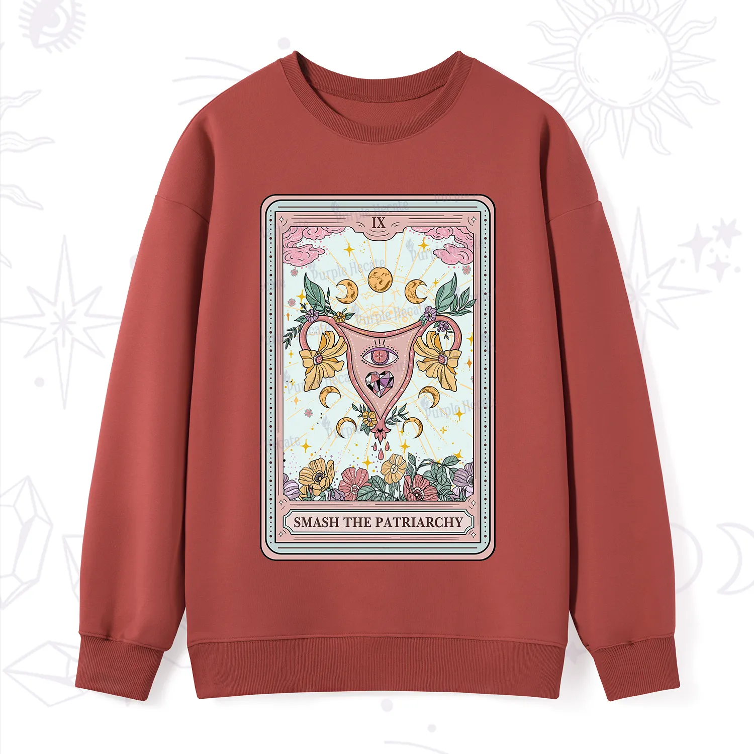 Purplehecate The Smash the Patriarchy Tarot Sweatshirt
