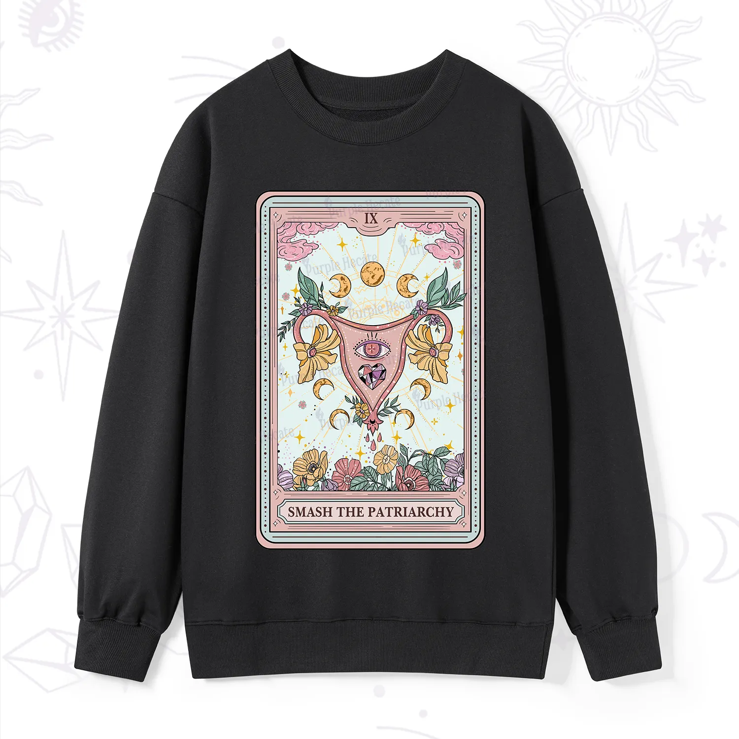 Purplehecate The Smash the Patriarchy Tarot Sweatshirt