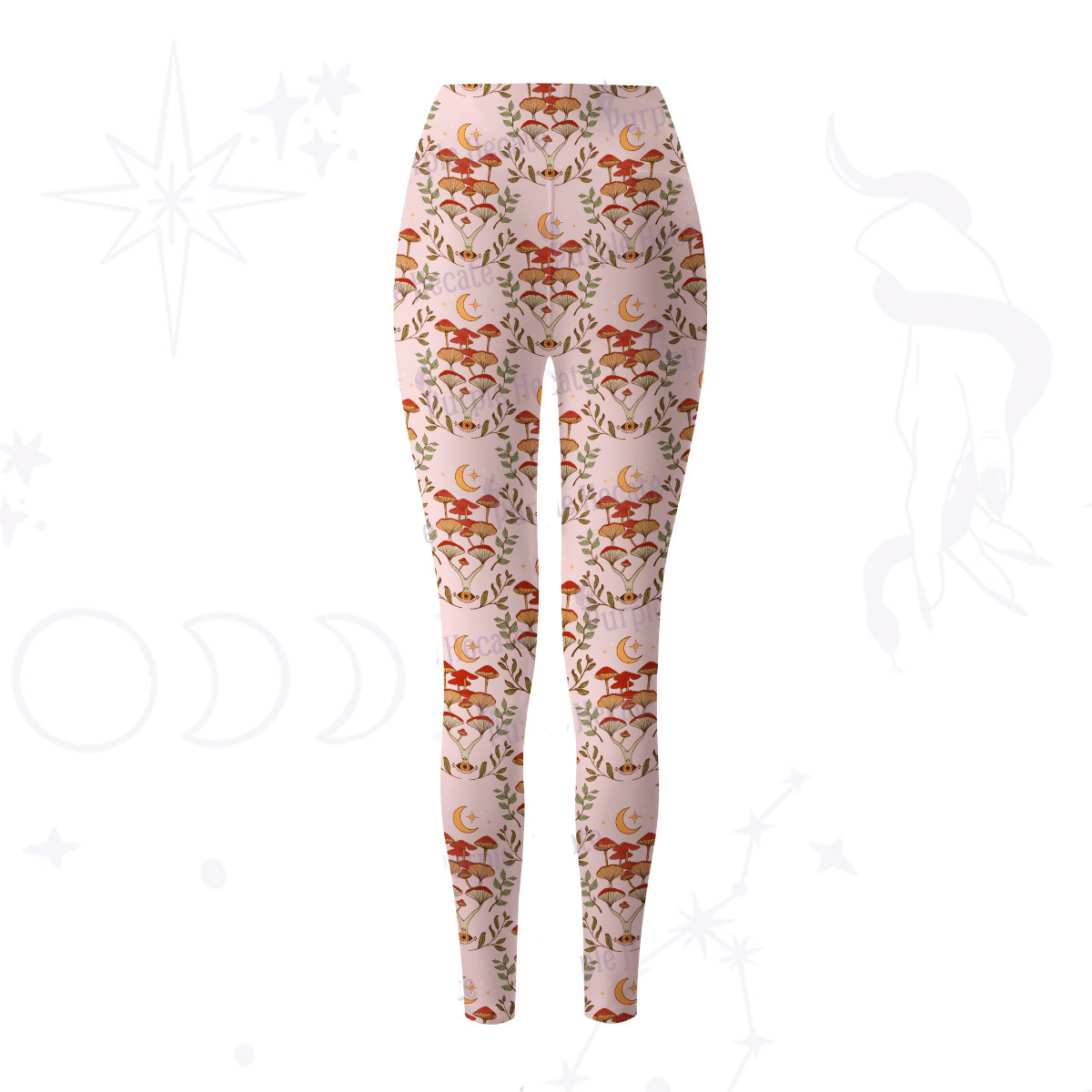 Purplehecate Psychedelic Mushrooms Yoga Pants