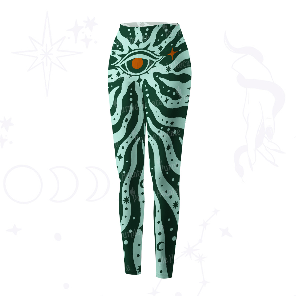 Purplehecate Green Vision Illusion Yoga Pants