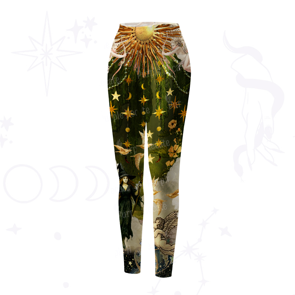 Purplehecate Garden of the Celestial Witch Yoga Pants