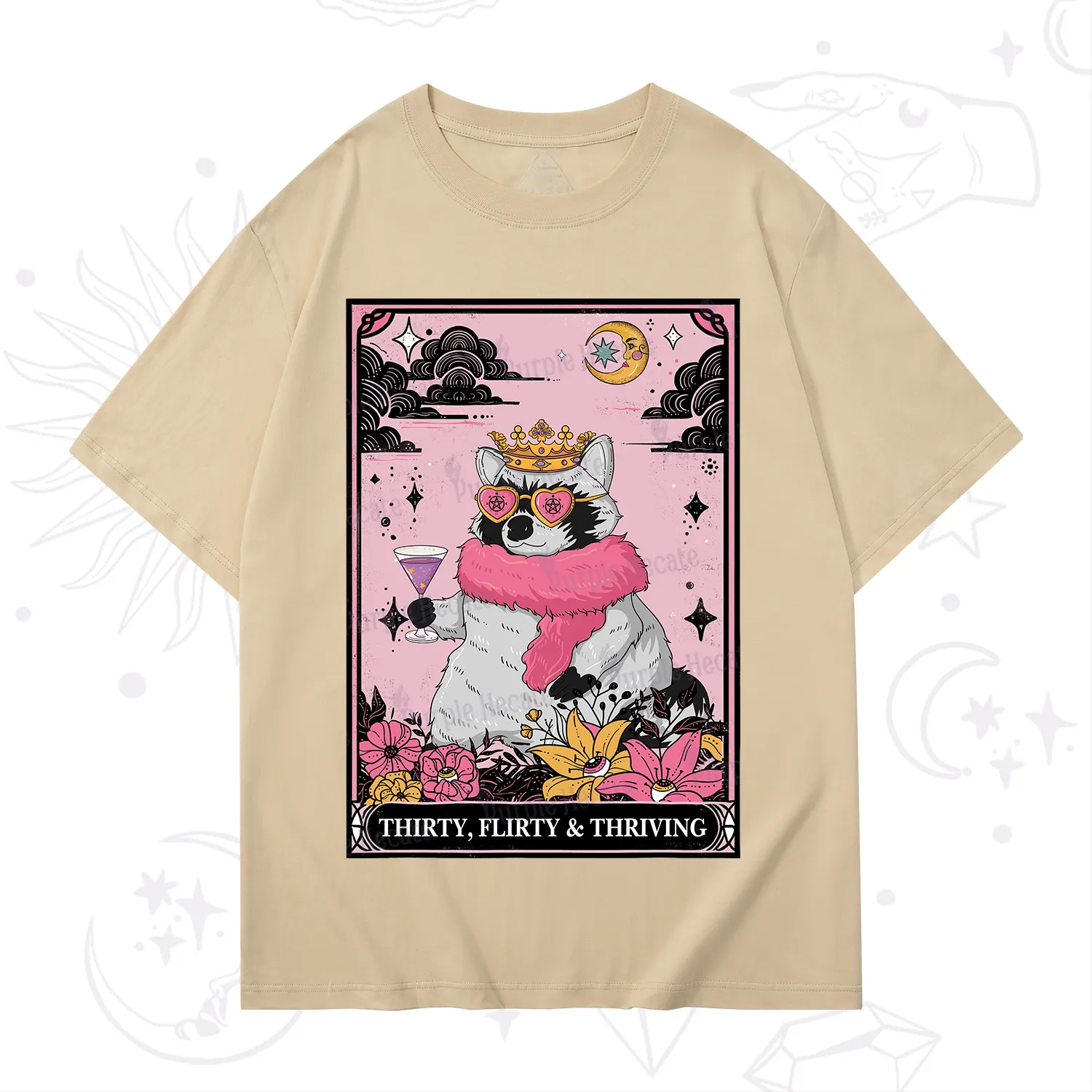 Purplehecate The Thirty Flirty Thriving Oracle Card T-Shirt