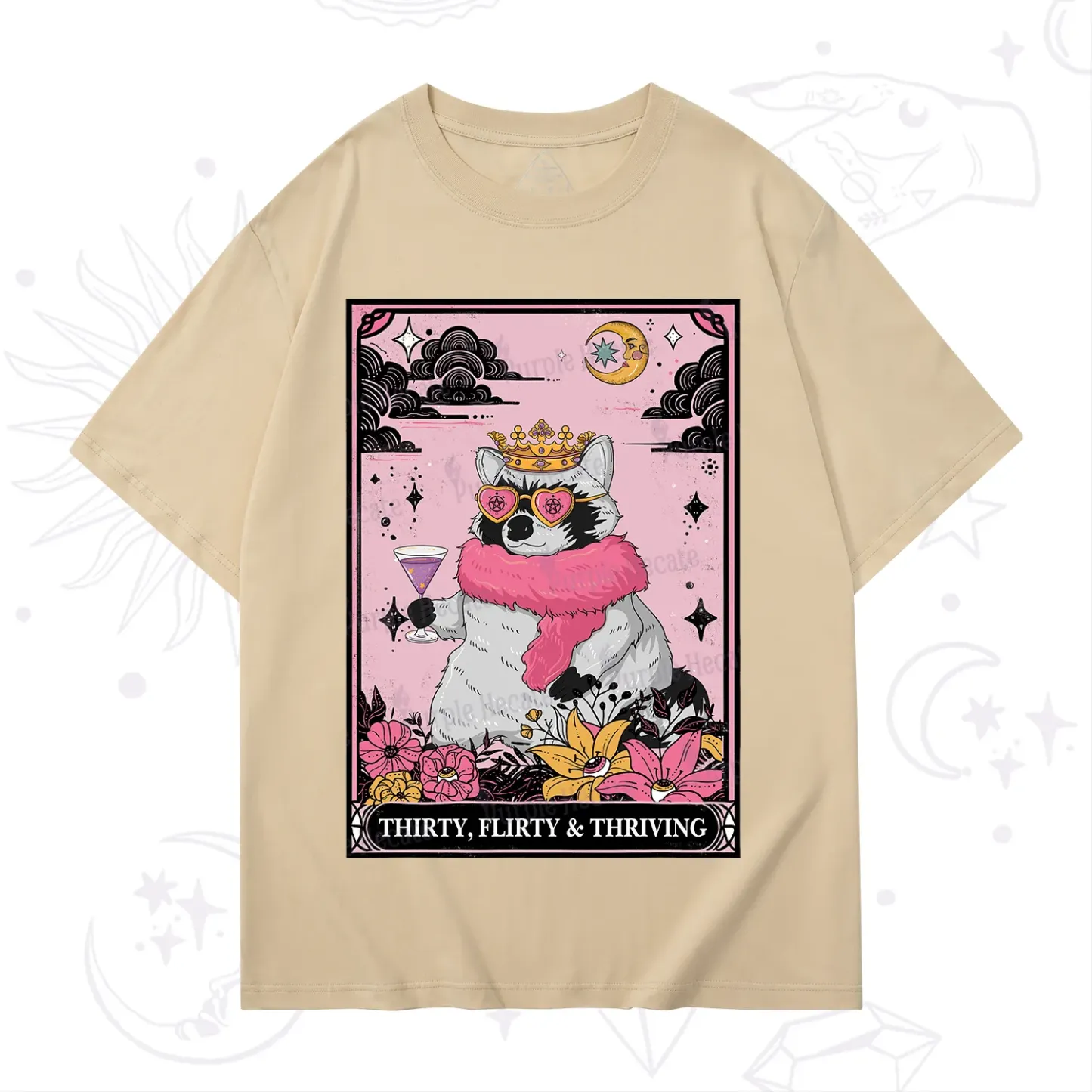 Purplehecate The Thirty Flirty Thriving Oracle Card T-Shirt