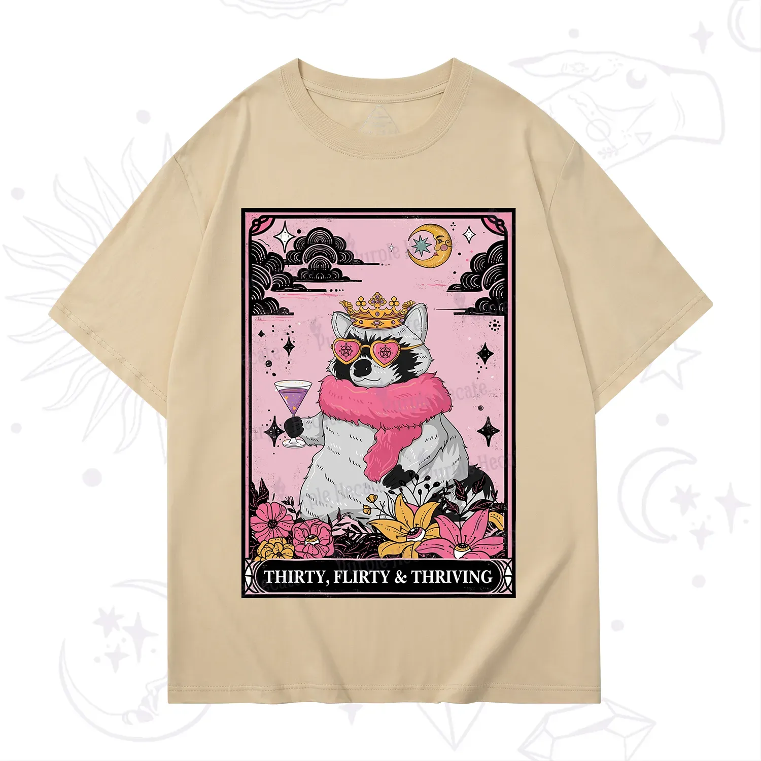 Purplehecate The Thirty Flirty Thriving Oracle Card T-Shirt