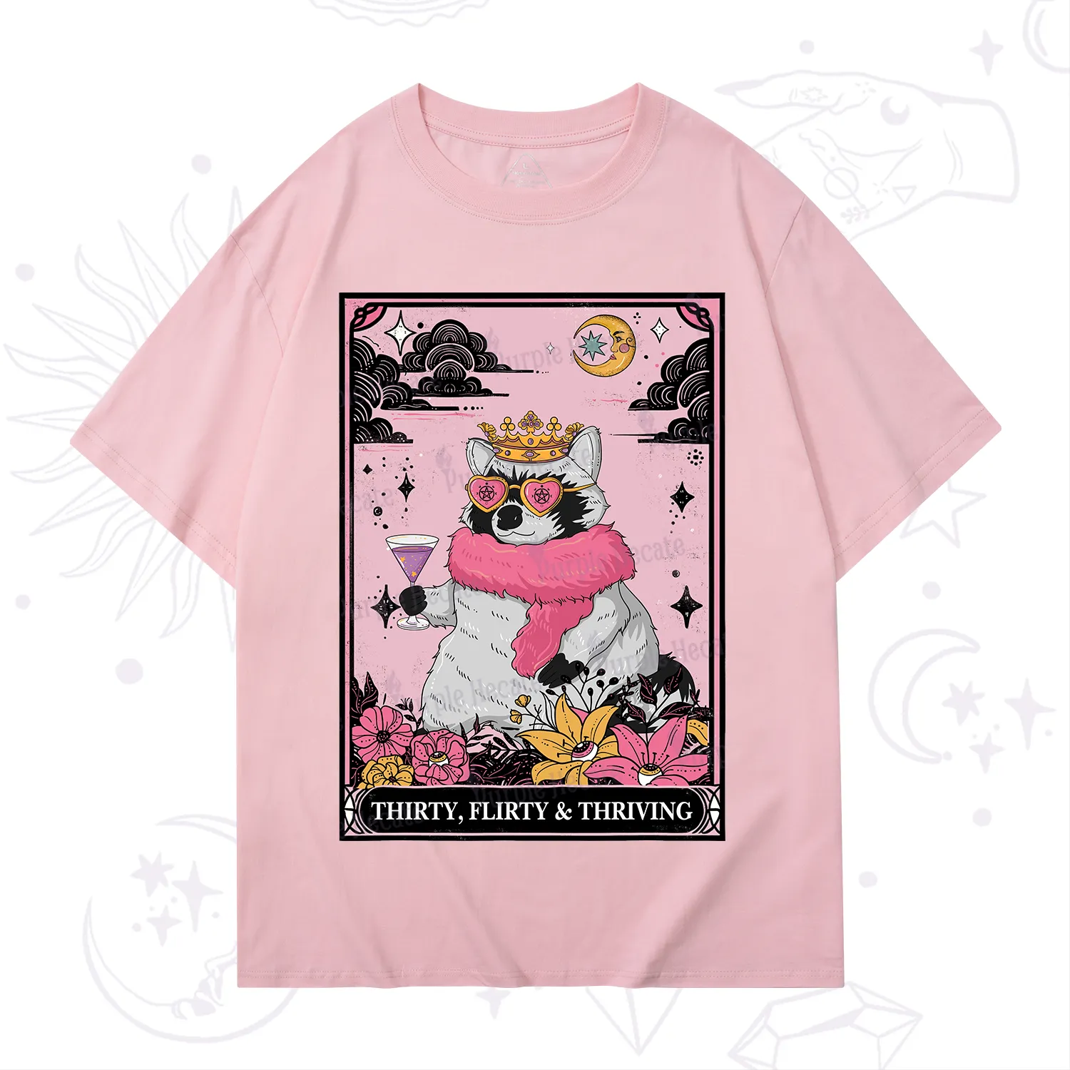 Purplehecate The Thirty Flirty Thriving Oracle Card T-Shirt