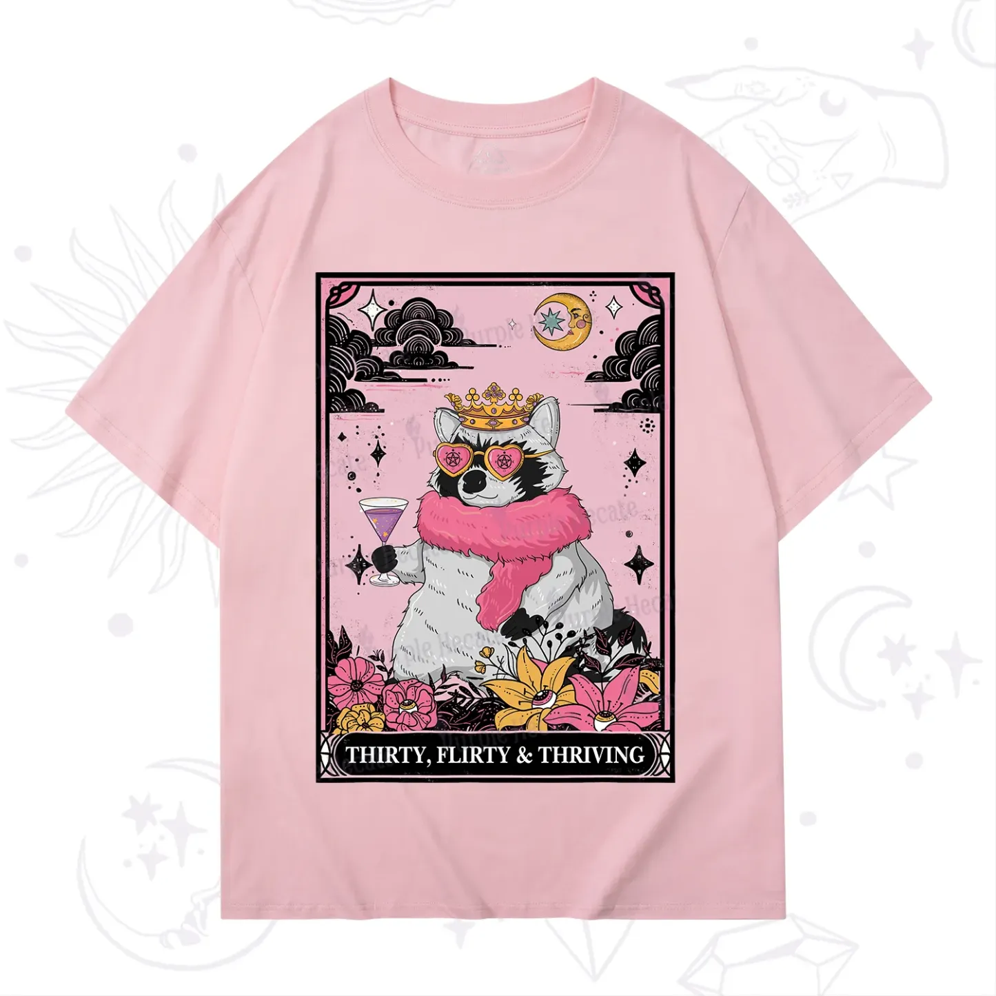 Purplehecate The Thirty Flirty Thriving Oracle Card T-Shirt