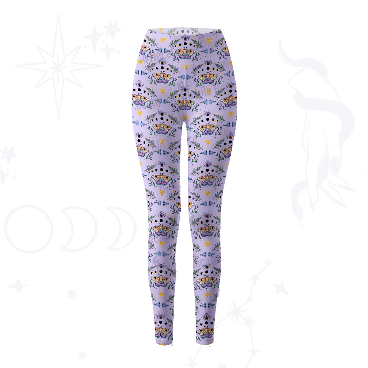 Purplehecate Luna Moth Witch Yoga Pants
