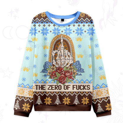 Purplehecate The Zero of Fucks Sacred Bloom Ugly Christmas Sweatshirts